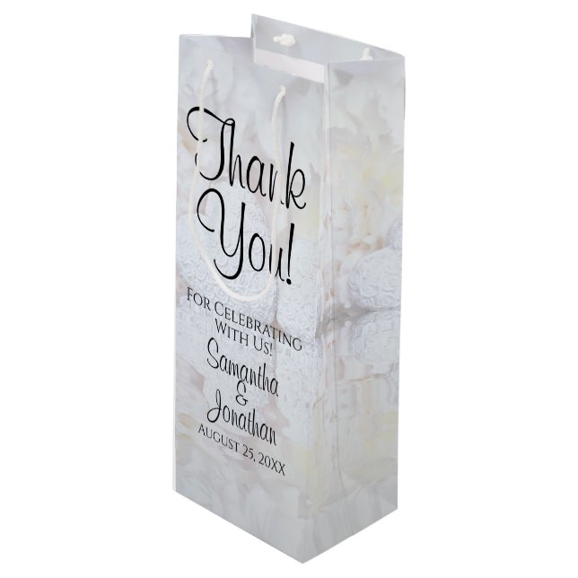 Vita reflektioner Bröllop Tack (Framsidan Vinklad)