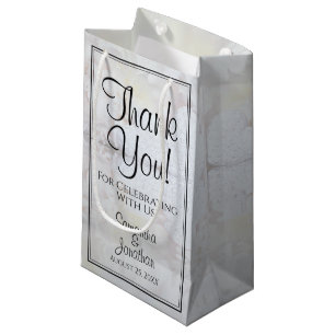 Vita reflektioner Bröllop Tack Gift Bag liten
