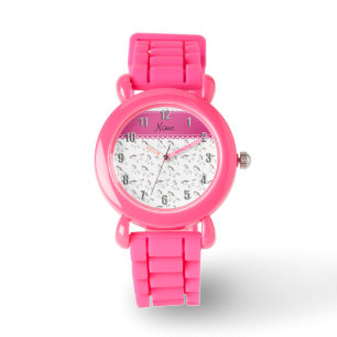 Vita regnbågsunicorns i personlig namn armbandsur