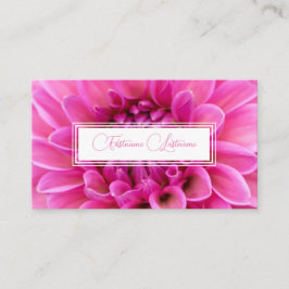 Vita rektanglar med floristisk rosa visitkort