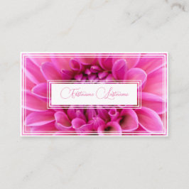 Vita rektanglar med floristisk rosa visitkort