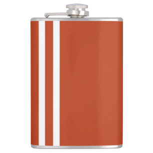 Vita remsor och Orange Fickplunta
