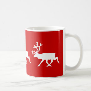 Vita renar/Kariou Silhouette Kaffemugg
