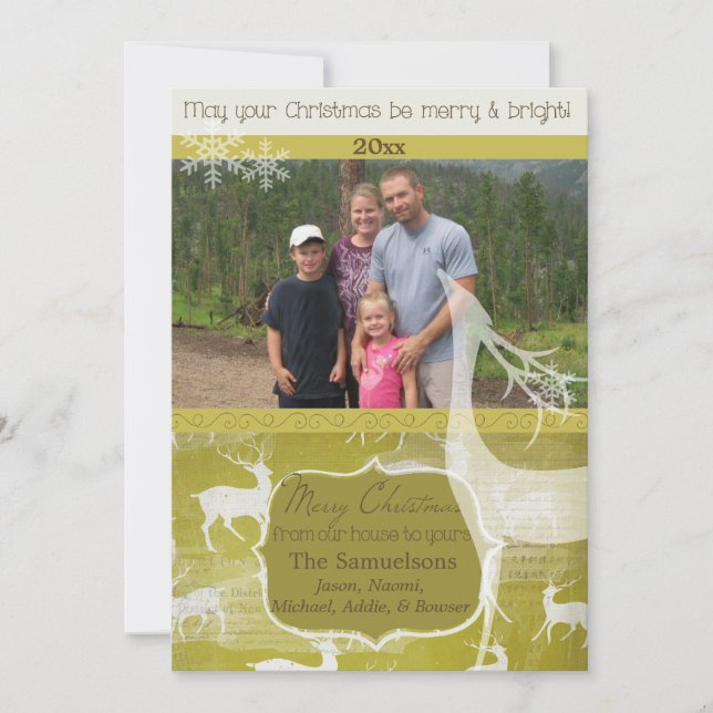 Vita renheter på Gröntens fotokort för Helgdag Julkort (Framsida)