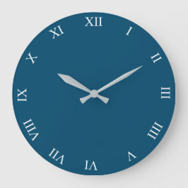 Vita romerska siffror Klock Ansikte Wall Clock Stor Klocka