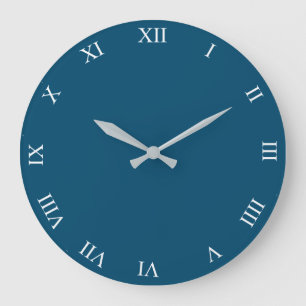 Vita romerska siffror Klock Ansikte Wall Clock Stor Klocka