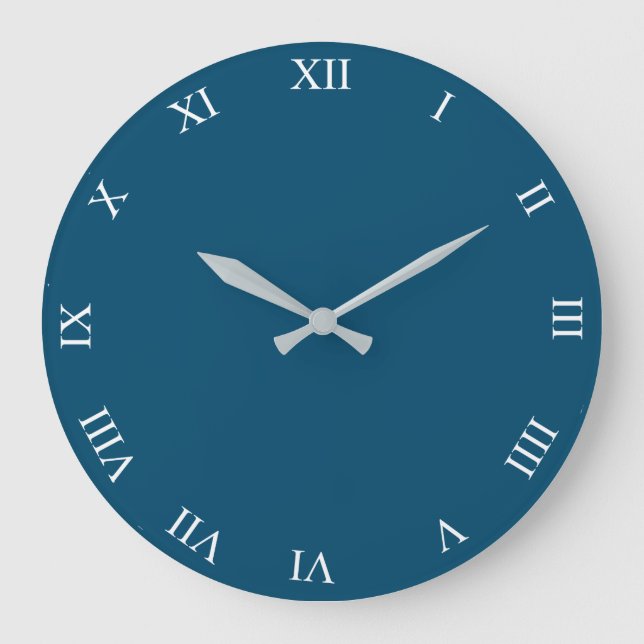 Vita romerska siffror Klock Ansikte Wall Clock Stor Klocka (Framsida)