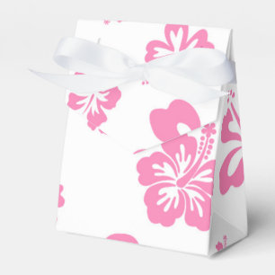 Vita & rosa hibiskusblomma presentaskar till feste
