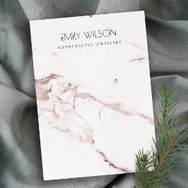 VITA ROSA MARBLE STRUKTUR EARRING VISNING VISITKORT