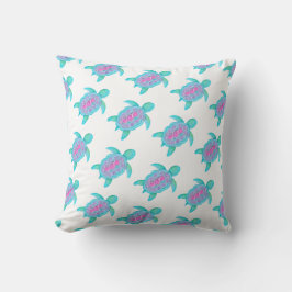 Vita rosa sköldpaddsart mönster cushion Pudon Kudde