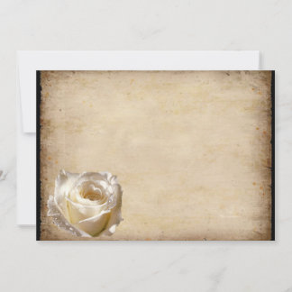 Vita Rosfärgade Pergament Vintage Bröllopsinbjudni Inbjudningar