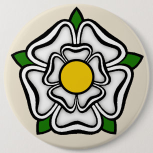 Vita rosor av York, Englands emblem för kunglighet Knapp