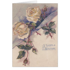 Vita Rosor Blommor Hälsningskort