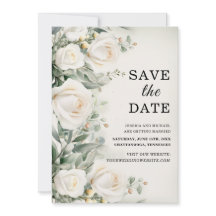 Vita rosor Grönska Elegant Bröllop