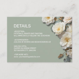 Vita rosor Texturerade blommor Detaljer Tilläggskort