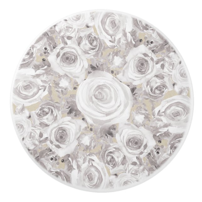 Vita Rustika Vinterrosor Shabby Chic Kraft Knopp (Framsidan)