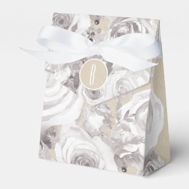 Vita Rustika Vinterrosor Shabby Chic Kraftpresent Presentaskar (Framsidan Sidan)