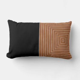 Vita Saddle Tan Black-rutor Lumbarkudde