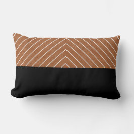 Vita Saddle Tan Black-rutor Lumbarkudde