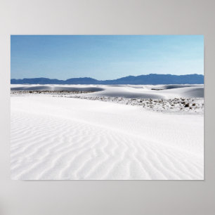 Vita Sands Blå himmel New mexico Poster