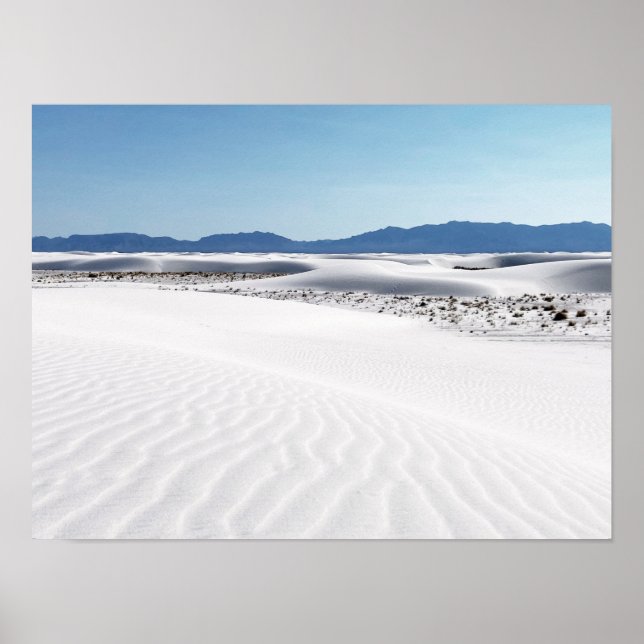 Vita Sands Blå himmel New mexico Poster (Framsidan)