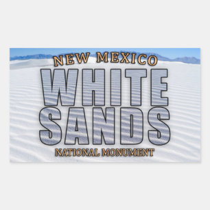 Vita Sands National Monument Stickers Rektangulärt Klistermärke