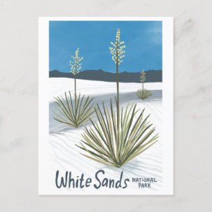 Vita Sands nationalpark New mexico Gypsum Yucca Helg Vykort