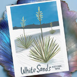 Vita Sands nationalpark New mexico Gypsum Yucca Vykort<br><div class="desc">Kolla färgpennan i fantastisk, illustrera den vackra nationalparken i Vita Sands och få redo att utforska dessa vita gipsdyner! Kolla in min butik för mer design också! Samla in hela parker, jag skapar nya hela tiden. Kolla min butik för mer vandring, camping, fåglarliv, fåglar och massor mer! Du kan också...</div>