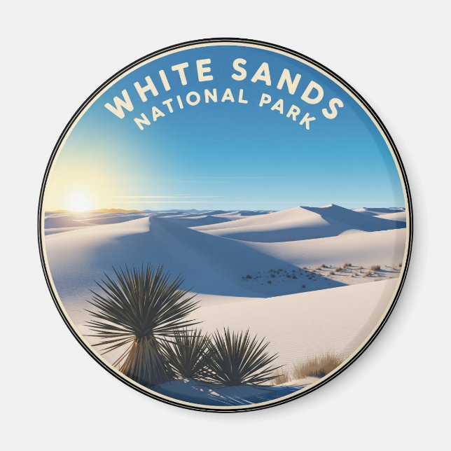 Vita Sands nationalpark New mexico Magnet (Framsidan)