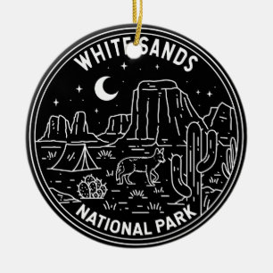 Vita Sands nationalpark New mexico Monoline Julgransprydnad Keramik