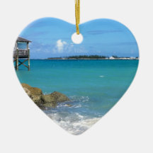 Vita sandstränderna i Bahamas