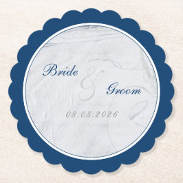 Vita Sandy Beach Wedding Underlägg Papper