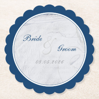 Vita Sandy Beach Wedding Underlägg Papper