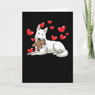 Vita schweiziska shepherd Gift Kort