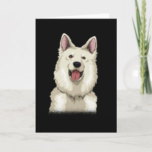 Vita schweiziska shepherd Gift Kort