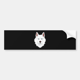 Vita Siberian husky Hund - Vita Snö Hund Bildekal