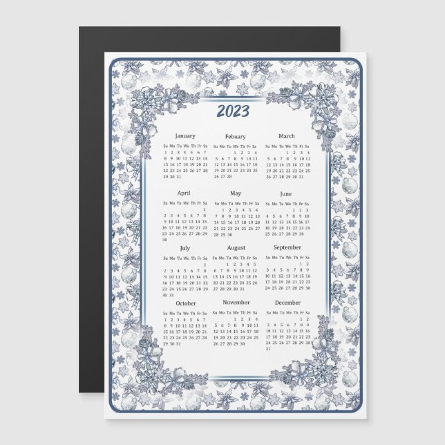 Vita Silver-julkalender (Fram/baksida)