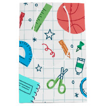 Vita skolmaterial för skolstarten