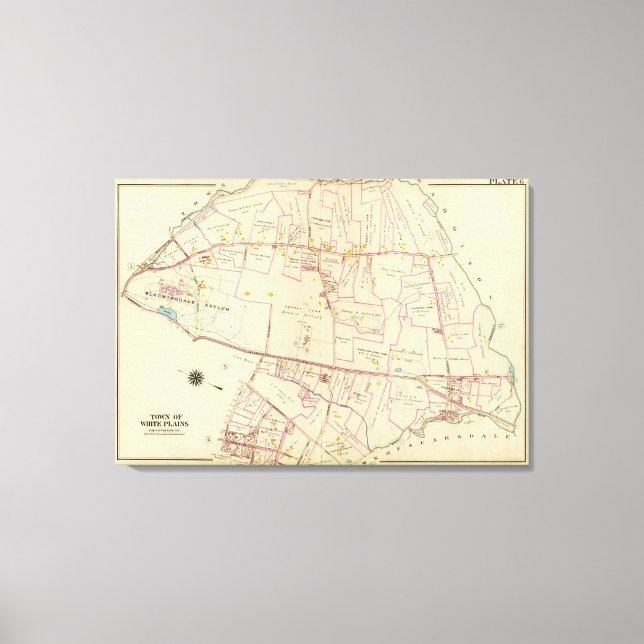 Vita slätter, New York Canvastryck (Framsida)