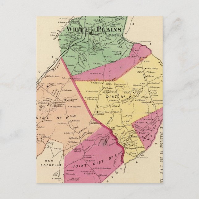 Vita slätter, Scarsdale städer Vykort (Framsida)