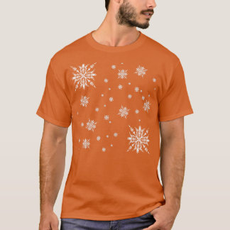 Vita Snö flingan mönster T Shirt