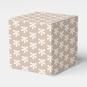 Vita snö-stjärnan snöflingor-beige-gåva från mönst presentaskar
