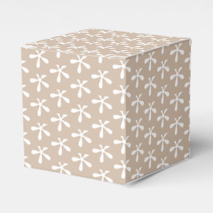 Vita snö-stjärnan snöflingor-beige-gåva från mönst presentaskar