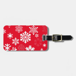 Vita Snöflingor - Anpassadets bakgrund Färg Bagagebricka