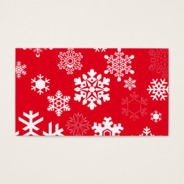 Vita Snöflingor - Anpassadets bakgrund Färg Visitkort