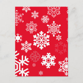 Vita Snöflingor - Anpassadets bakgrund Färg Vykort