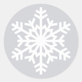 Vita snöflingor - Helgdag Runt Klistermärke