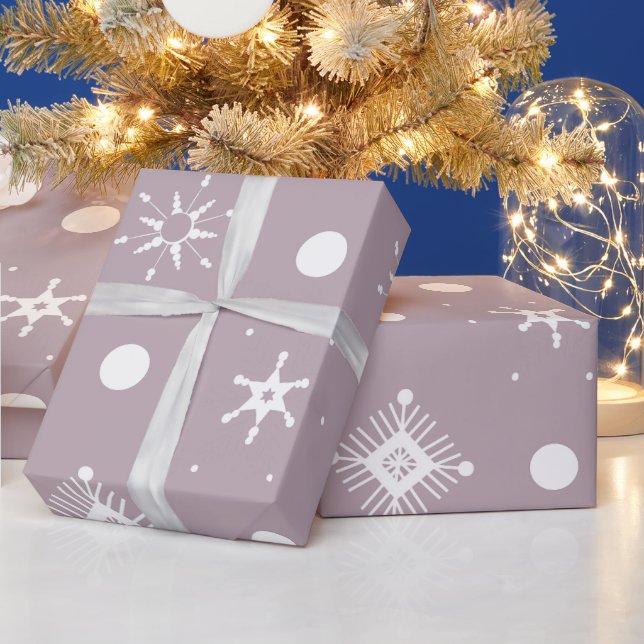 Vita snöflingor Mönster Presentpapper (Helgdagar)