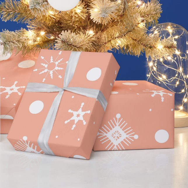Vita snöflingor Mönster Presentpapper (Helgdagar)