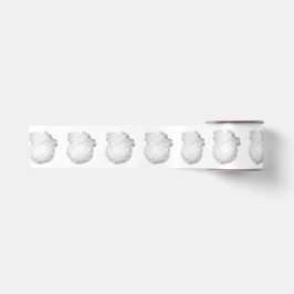 Vita Snöflingor-prydnadsföremål Ribbon